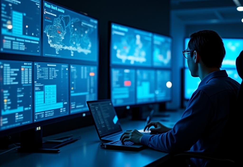 Modern logistics dispatch center